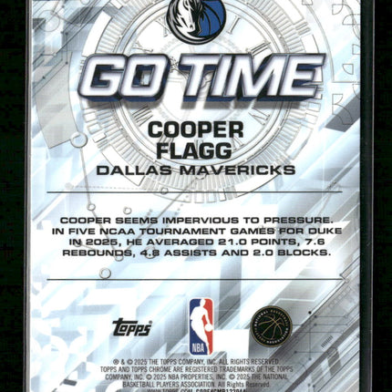 2025-26 Topps Chrome Go Time Refractor Cooper Flagg #GT-16