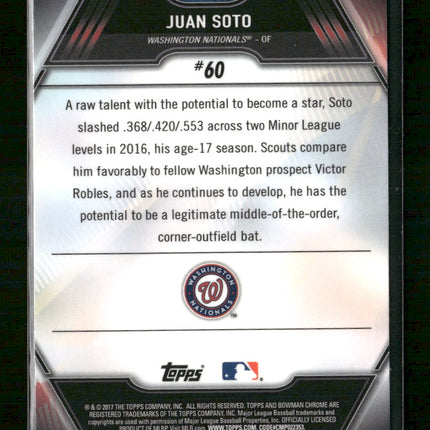 2017 Bowman Bowman Scouts' Top 100 Juan Soto #BTP-60