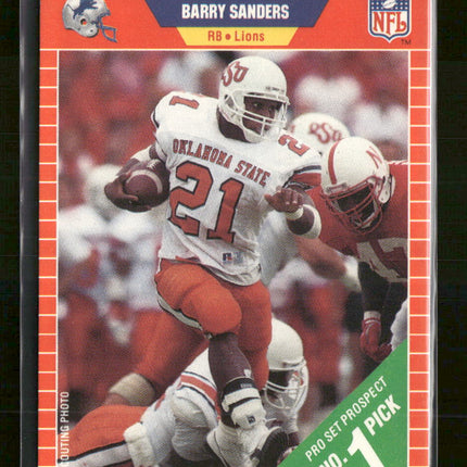 1989 Pro Set Barry Sanders Rookie #494