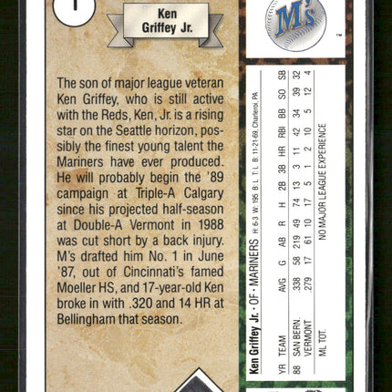 1989 Upper Deck Ken Griffey Jr. Rookie #1