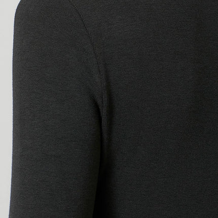 Black Knit Mock Neck Top