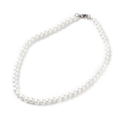 **Glass Pearl Collar Necklace Wedding Collection 259v