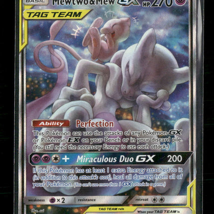 SM Promos Mewtwo & Mew GX #SM191 DAMAGED RIGHT CORNER