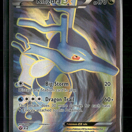 XY - Fates Collide Kingdra EX (Full Art) #122/124 DMG right corner