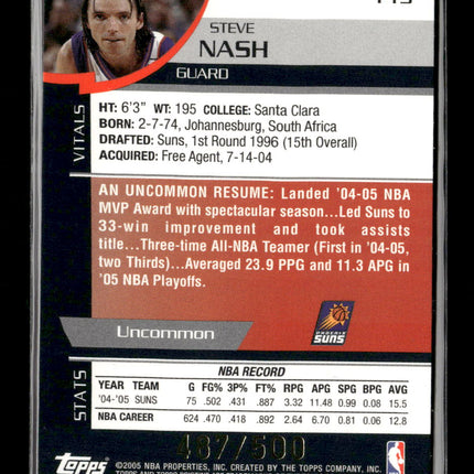 2005-06 Topps Pristine Steve Nash #/500 #145