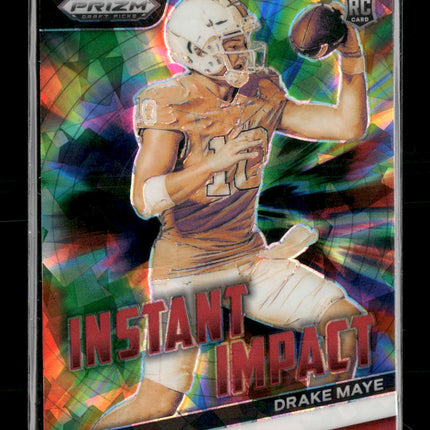 2024 Panini Prizm Draft Picks Instant Impact Red Ice Drake Maye #II-DM