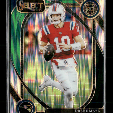 2024 Panini Select Black & Green Prizm Shock Drake Maye Rookie #218