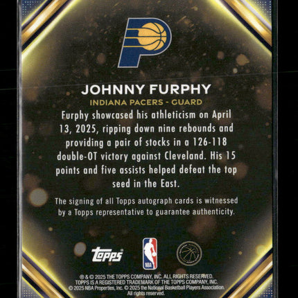2025-26 Topps Topps Notch Signatures Holo Foil Johnny Furphy Auto #TNS-JF