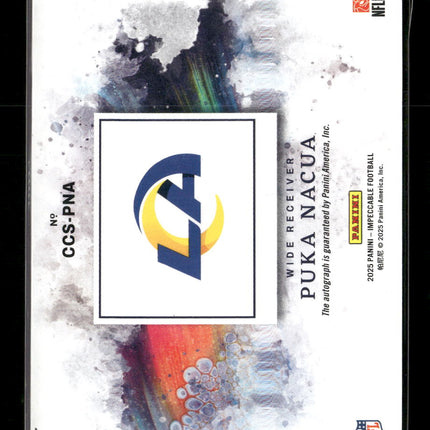 2025 Panini Impeccable Signatures Silver Puka Nacua #/49 #CCS-PNA