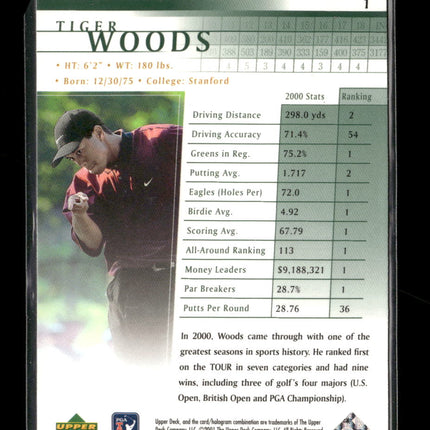 2001 Upper Deck Tiger Woods Rookie #1