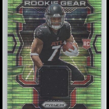 2023 Panini Prizm Rookie Gear Neon Green Pulsar Bijan Robinson #RG-BR