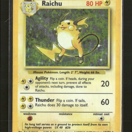 Base Set Raichu Unlimited #014/102