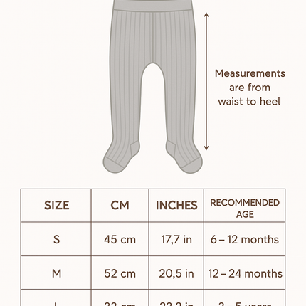 Fleece-Lined Ribbed Footed Leggings – Thermal Winter Toddler & Baby Pants