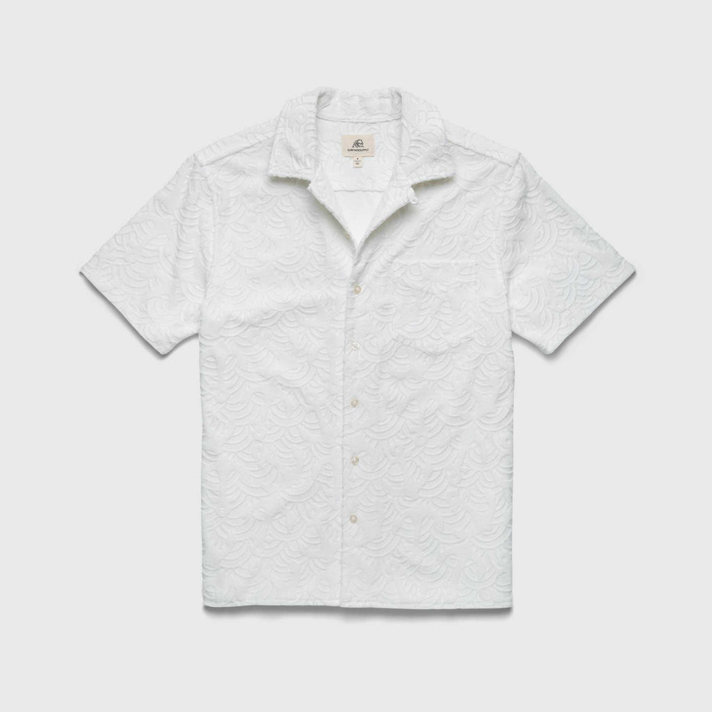 Mariner Terry Camp Collar Shirt - Brilliant White