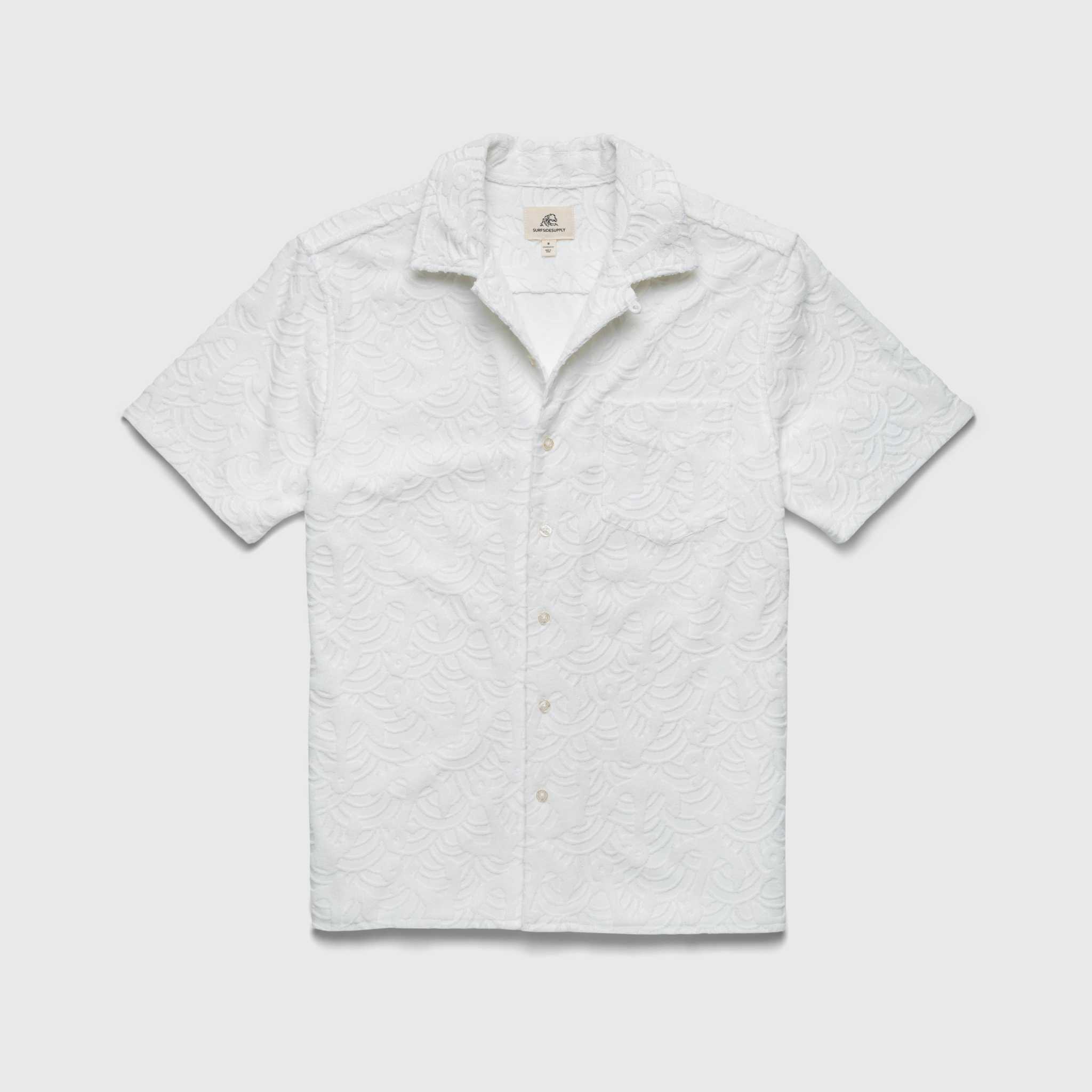 Mariner Terry Camp Collar Shirt - Brilliant White