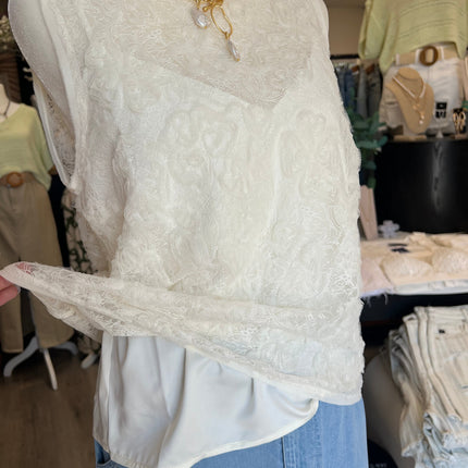 Ivory Lace Top