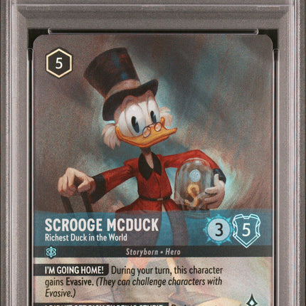 2024 Disney Lorcana En 3-Into The Inklands Enchanted Scrooge Mcduck 9 PSA #218