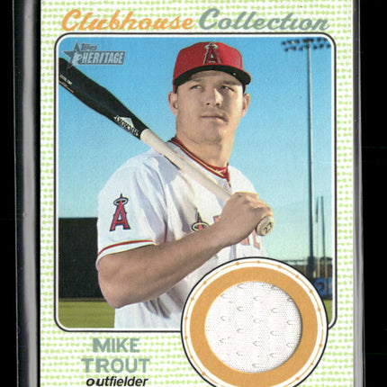 2017 Topps Heritage Clubhouse Collection Relics Mike Trout #CCR-MTR