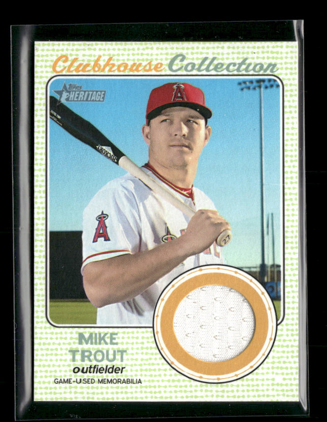 2017 Topps Heritage Clubhouse Collection Relics Mike Trout #CCR-MTR