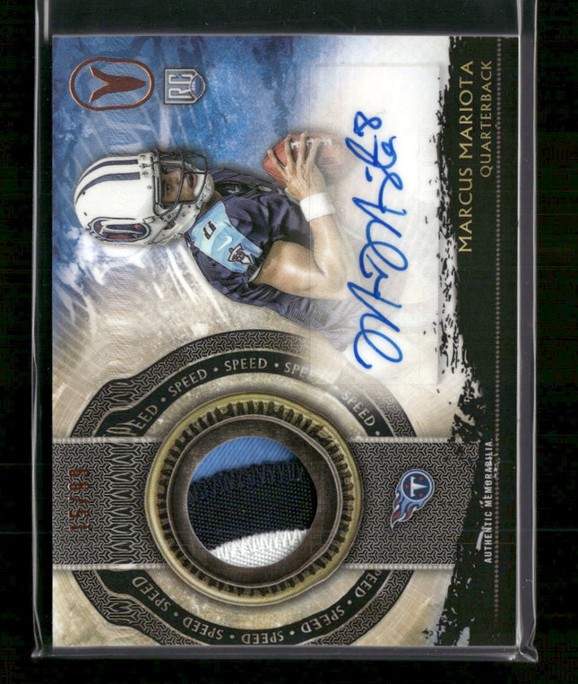 2015 Topps Valor Shield of Honor Autograph Speed Marcus Mariota #/99 #SHA-MM