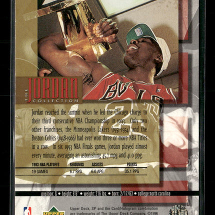 1995-96 SP Championship The Jordan Collection Michael Jordan #JC23