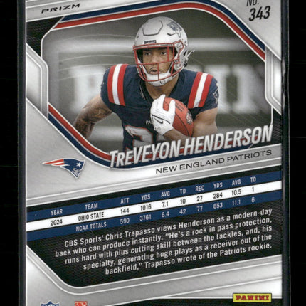 2025 Panini Prizm Silver TreVeyon Henderson #343