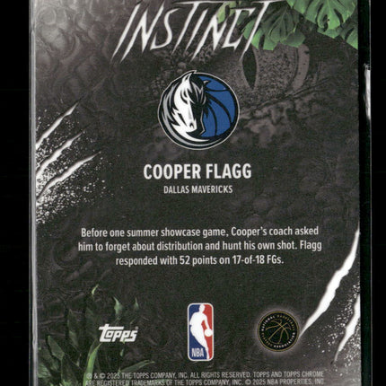 2025-26 Topps Chrome Instinct Refractor Cooper Flagg #INS-11