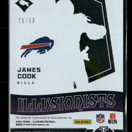 2023 Panini Illusions Illusionists Autographs James Cook #/99 Auto #5