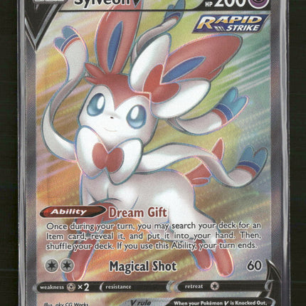 SWSH07: Evolving Skies Sylveon V (Full Art) #183/203