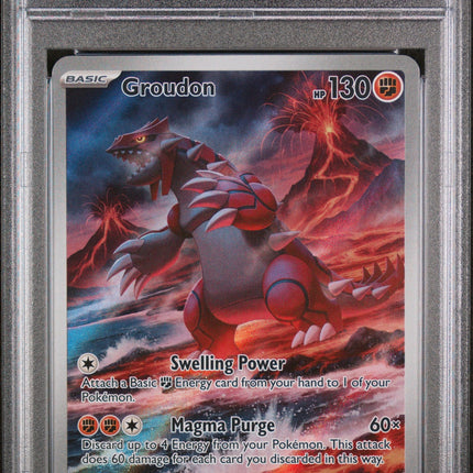 2023 Pokemon Par En-Paradox Rift Illustration Rare Groudon 9 PSA #199
