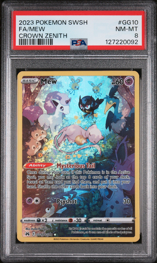 2023 Pokemon Sword And Shield Crown Zenith Crown Zenith Fa/Mew 8 PSA #GG10