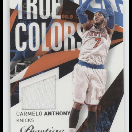 2014-15 Panini Prestige True Colors Materials Carmelo Anthony #/75 #25