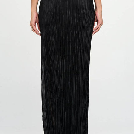 Black Maxi Skirt with Slit