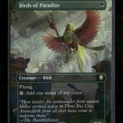 Commander: Bloomburrow Birds of Paradise (Borderless) Foil #81