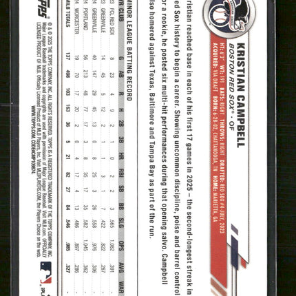 2025 Topps All-Star Game Gold Foil Kristian Campbell Rookie #/50 #41