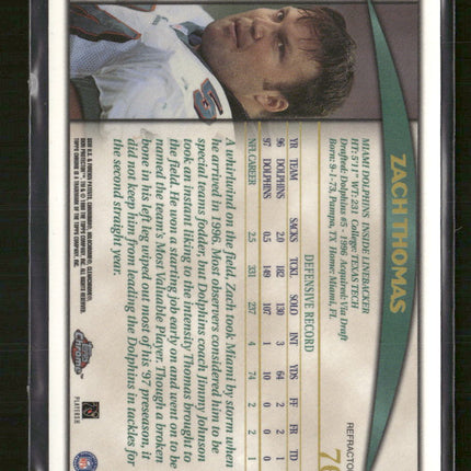 1998 Topps Chrome Zach Thomas #76
