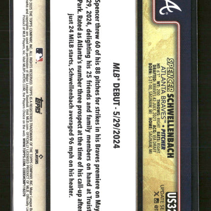 2025 Topps Update Golden Mirror Variations Spencer Schwellenbach #US327