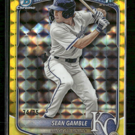 2025 Bowman Draft Chrome Yellow Geometric Sean Gamble #/75 #BDC-178