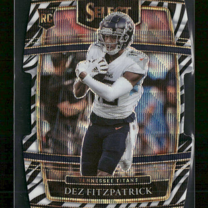 2021 Panini Select Zebra Prizm Die Cut Dez Fitzpatrick Rookie #72