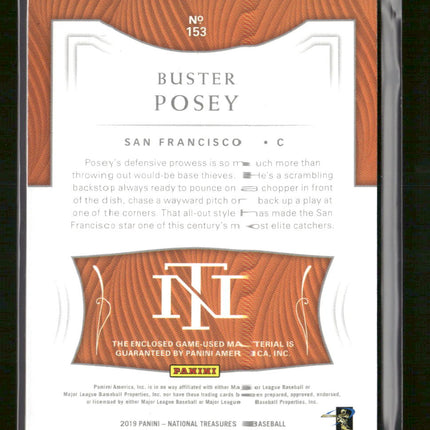 2019 Panini National Treasures Buster Posey #/49 #153