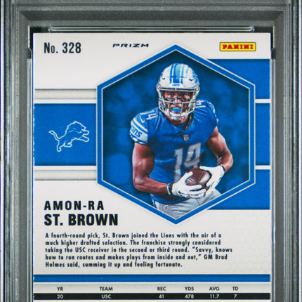 2021 Panini Mosaic Mosaic Amon-Ra St. Brown 10 PSA #328