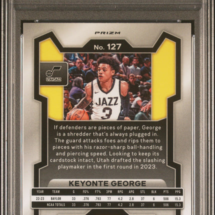 2023 Panini Prizm Red Ice Keyonte George 10 PSA #127