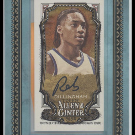 2024 Allen & Ginter Framed Mini Baseball Auto Blue Rob Dillingham #/50 #MA-RD