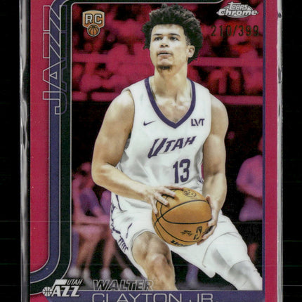 2025-26 Topps Chrome Magenta Refractor Walter Clayton Jr. Rookie #/399 #268