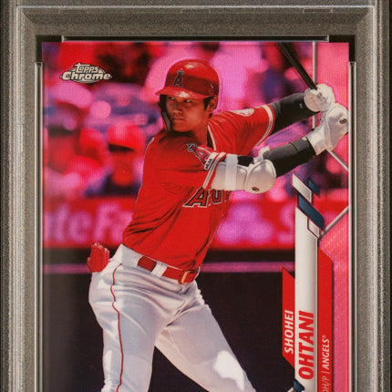 2020 Topps Chrome Pink Refractor Shohei Ohtani 9 PSA #21