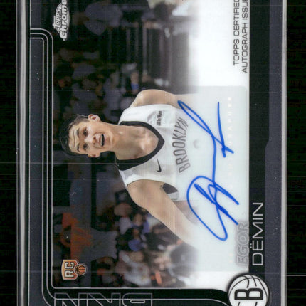 2025-26 Topps Chrome Chrome Rookie Autographs Egor Dëmin Auto #TCAR-ED