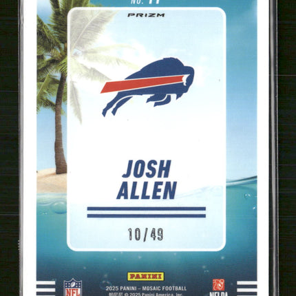 2025 Panini Mosaic Splash Mosaic Purple Josh Allen #/49 #11
