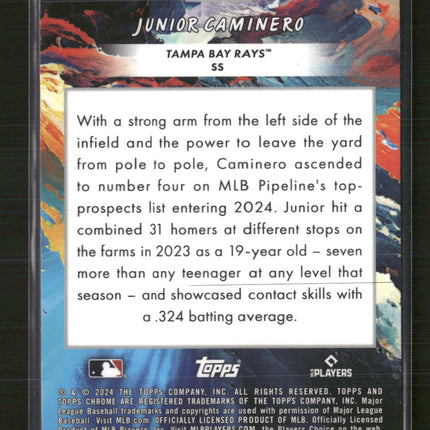 2024 Topps Chrome Cosmic Stars in the Night Junior Caminero #STN-7