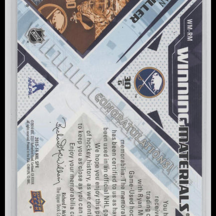 2013-14 SPx Winning Materials Ryan Miller #WM-RM