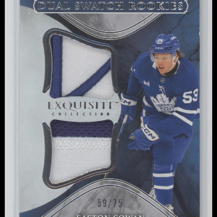 2025-26 Upper D Black Diamond Dual Swatch Rookies Easton Cowan #/75 #EDS-EC